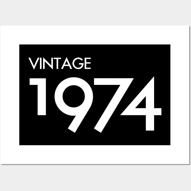 Vintage 1974 Gift 46th Birthday Party Wall Art by Damsin